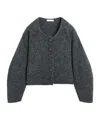 By Malene Birger Zharea Cropped Knit Wool-blend Cardigan In Black