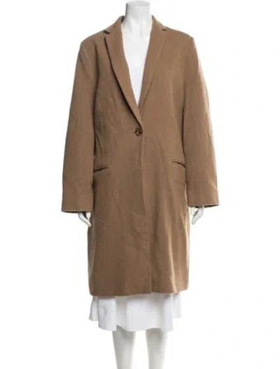 Pre-owned By Malene Birger Wool Coat In Brown