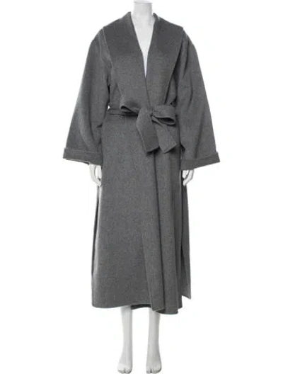 Pre-owned By Malene Birger Wool Coat In Gray