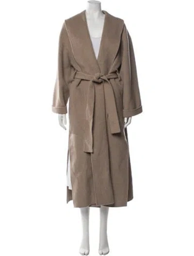 Pre-owned By Malene Birger Wool Coat In Neutrals
