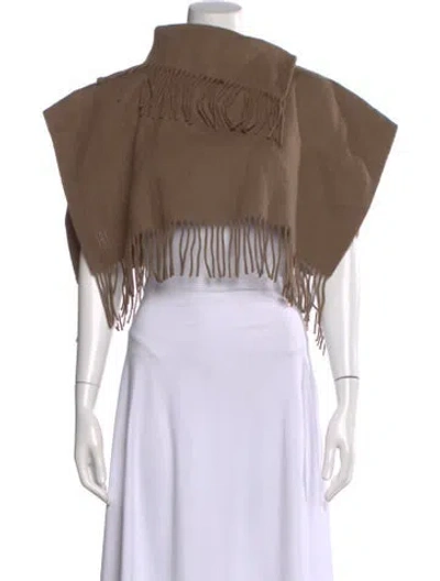 Pre-owned By Malene Birger Wool Cowl Neck Sweater In Brown