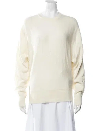 Pre-owned By Malene Birger Wool Crew Neck Sweater In Yellow