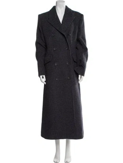 Pre-owned By Malene Birger Wool Faux Fur Coat In Multi