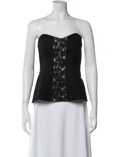 Pre-owned By Malene Birger Wool Lace Pattern Top In Black