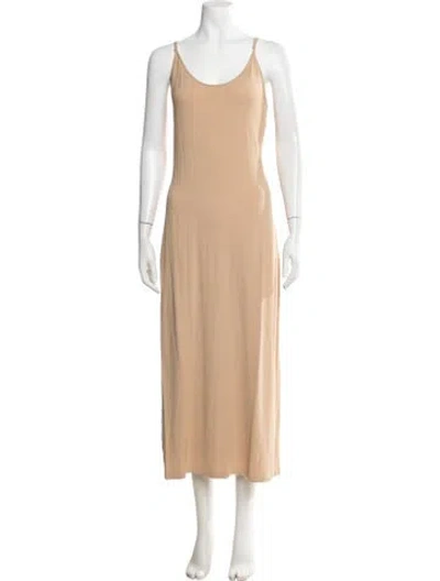Pre-owned By Malene Birger Wool Long Dress In Brown
