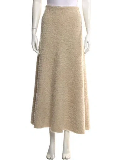 Pre-owned By Malene Birger Wool Midi Length Skirt In Neutral