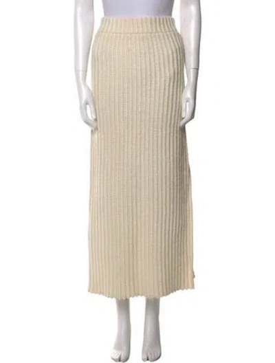 Pre-owned By Malene Birger Wool Midi Length Skirt In Neutral