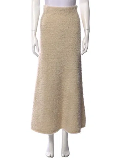 Pre-owned By Malene Birger Wool Midi Length Skirt In Neutral