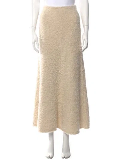 Pre-owned By Malene Birger Wool Midi Length Skirt In Neutral