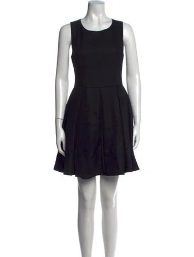 Pre-owned By Malene Birger Wool Mini Dress In Black