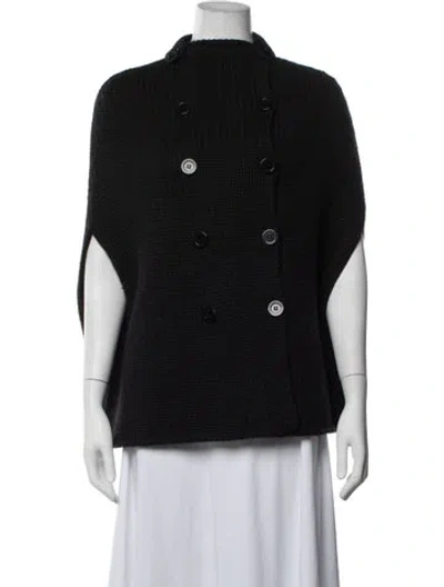 Pre-owned By Malene Birger Wool Mock Neck Sweater In Black
