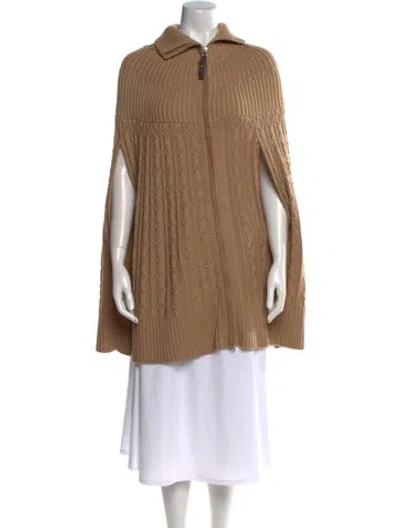 Pre-owned By Malene Birger Wool Mock Neck Sweater In Neutral