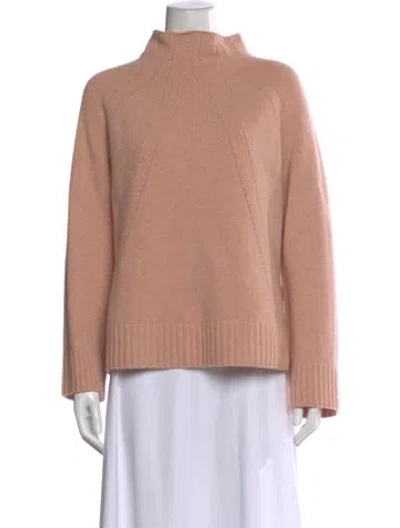 Pre-owned By Malene Birger Wool Mock Neck Sweater In Pink
