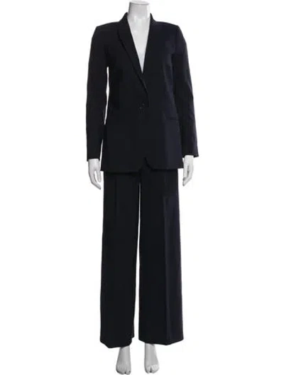 Pre-owned By Malene Birger Wool Pantsuit In Blue