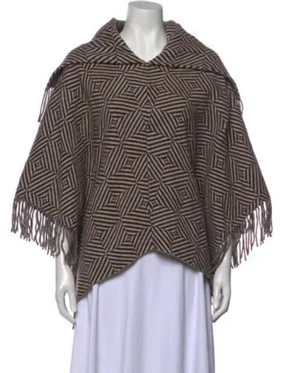 Pre-owned By Malene Birger Wool Patterned Sweater In Brown