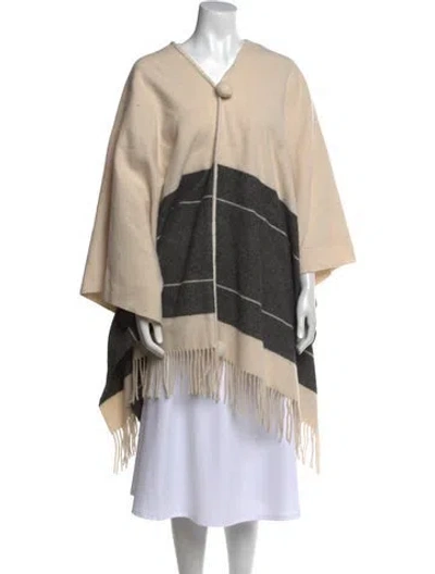 Pre-owned By Malene Birger Wool Striped Sweater In Gray