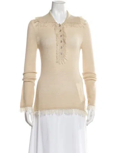 Pre-owned By Malene Birger Wool Sweater In Neutral