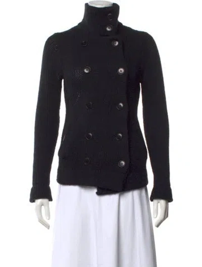 Pre-owned By Malene Birger Wool Turtleneck Sweater In Black