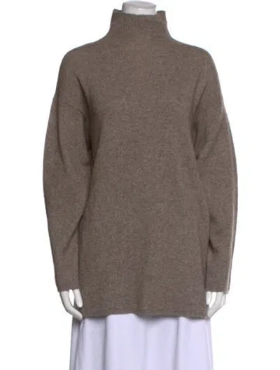 Pre-owned By Malene Birger Wool Turtleneck Top W/ Tags In Neutrals
