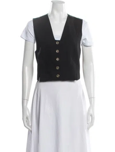 Pre-owned By Malene Birger Wool Vest In Black