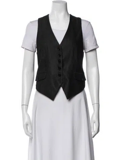 Pre-owned By Malene Birger Wool Vest In Black