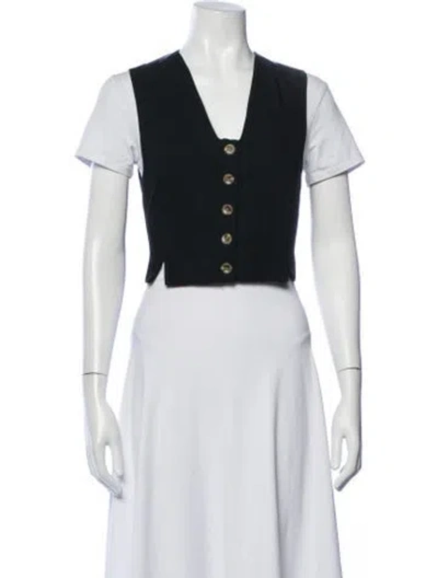 Pre-owned By Malene Birger Wool Vest In Black