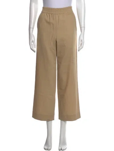 Pre-owned By Malene Birger Wool Wide Leg Pants In Neutral