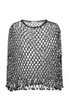 By Malene Birger Zalia Open-knit Cape In Black