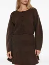 By Malene Birger Zharea Cardigan In Dark Mahogany In Brown