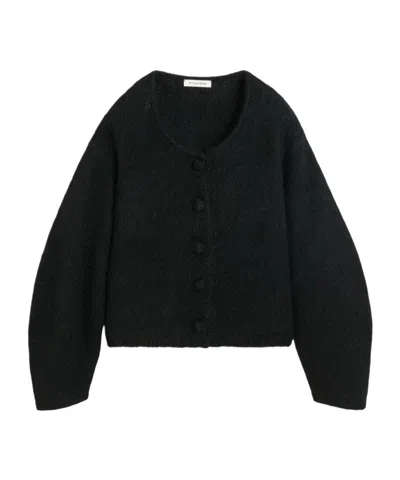 By Malene Birger Zharea Wool-blend Cardigan In 050 Black