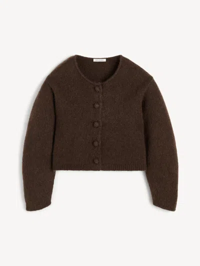 By Malene Birger Zharea Wool-blend Cardigan In Brown