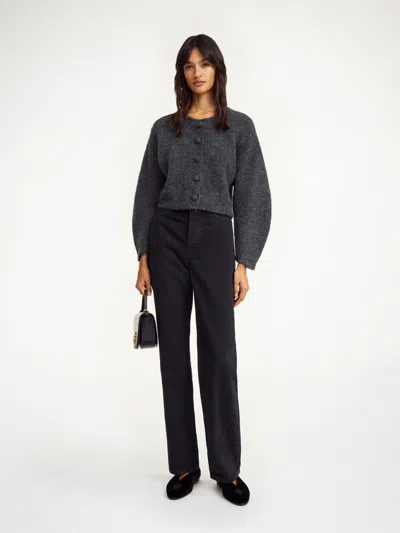 By Malene Birger Zharea Wool-blend Cardigan In Grey Melange