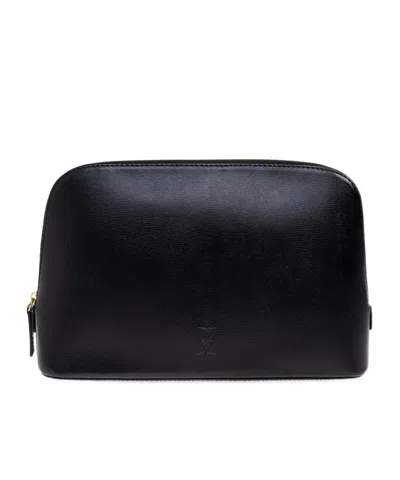 By Malene Birger Aya Leather Makeup Bag In Black