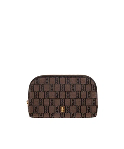 By Malene Birger Zippered Cosmetic Bag In Brown