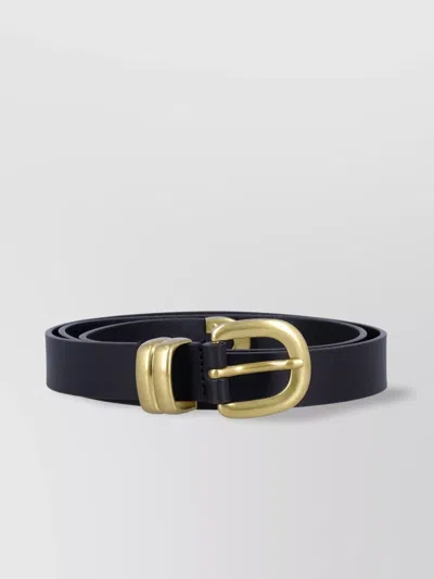 By Malene Birger Zoilo Brown Leather Belt In Black