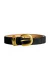 By Malene Birger Zoilo Calf Hair Belt In Black
