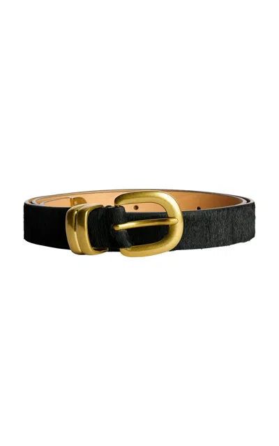 By Malene Birger Zoilo Calf Hair Belt In Black