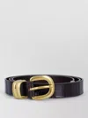 By Malene Birger Zoilo Crocodile Embossed Leather Belt Adjustable In Black