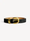 By Malene Birger Zoilo Suede Belt Coffee In Black