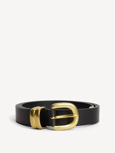 By Malene Birger Zoilo Brown Leather Belt In Black