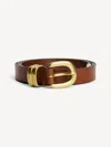 By Malene Birger Zoilo Leather Belt In Dark Brown