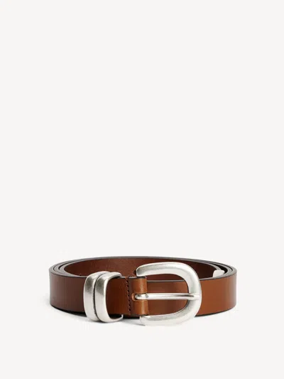 By Malene Birger Zoilo Leather Belt In Dark Brown