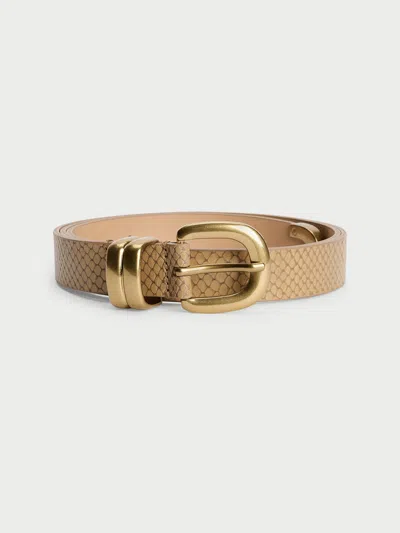 By Malene Birger Zoilo Leather Belt In Dark Sand