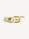 By Malene Birger Zoilo Adjustable Leather Belt In Soft White