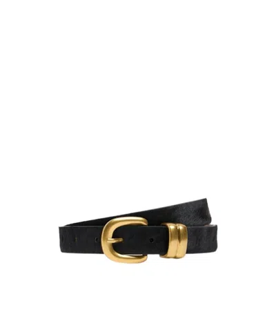 By Malene Birger Zoilo Ponyhair Belt In Black
