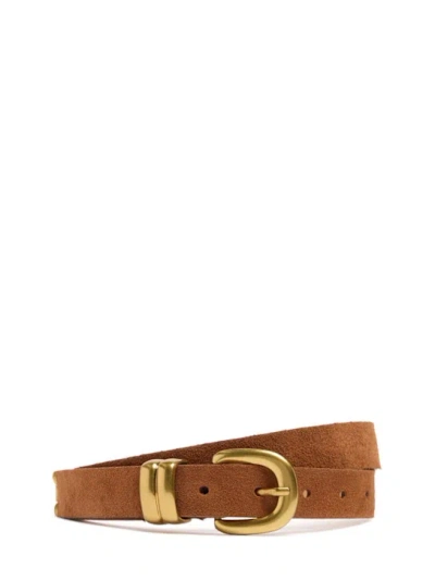 By Malene Birger Zoilo Suede Belt In Brown