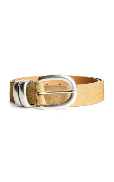 By Malene Birger Zoira Calf Hair Belt In Neutral