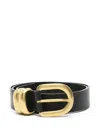 By Malene Birger Zoira Leather Belt In Black
