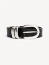 By Malene Birger Zoira Silver-tone Buckle Belt In Black