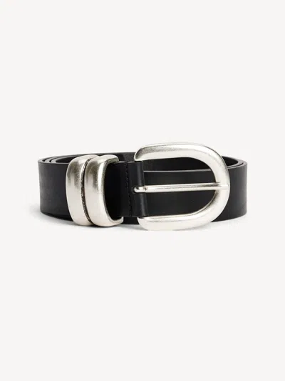 By Malene Birger Zoira Leather Belt In Black